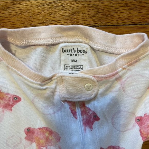 Burt’s Bees | Goldfish Bubble Footless Zippered Pjs | 18 mo - Picture 4 of 6